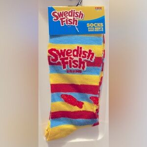Fun Novelty Socks Featuring Swedish Fish Candy Brand